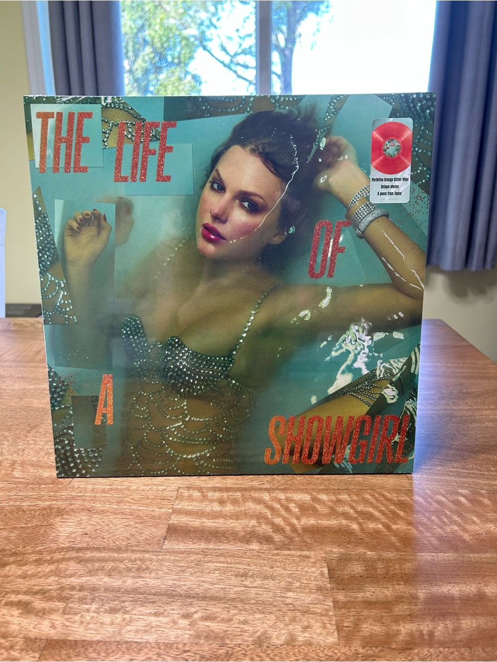 Taylor Swift "The Life of a Showgirl" Album Art Print - Portofino Orange Version